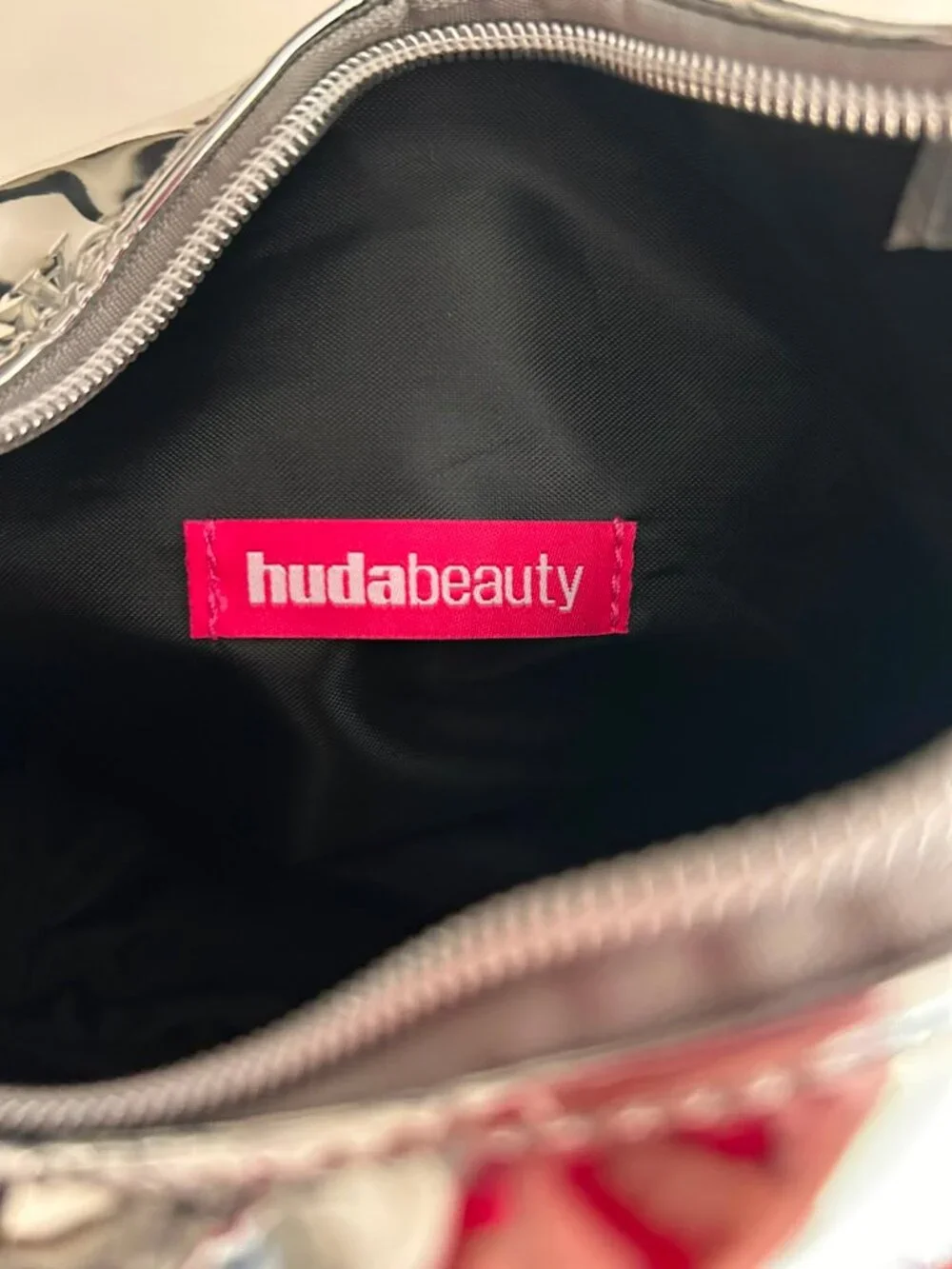Hudabeauty silver handbag